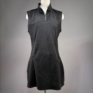 Polar Fleece Dress Zip Pocket Sleeveless Tunic (R10)
